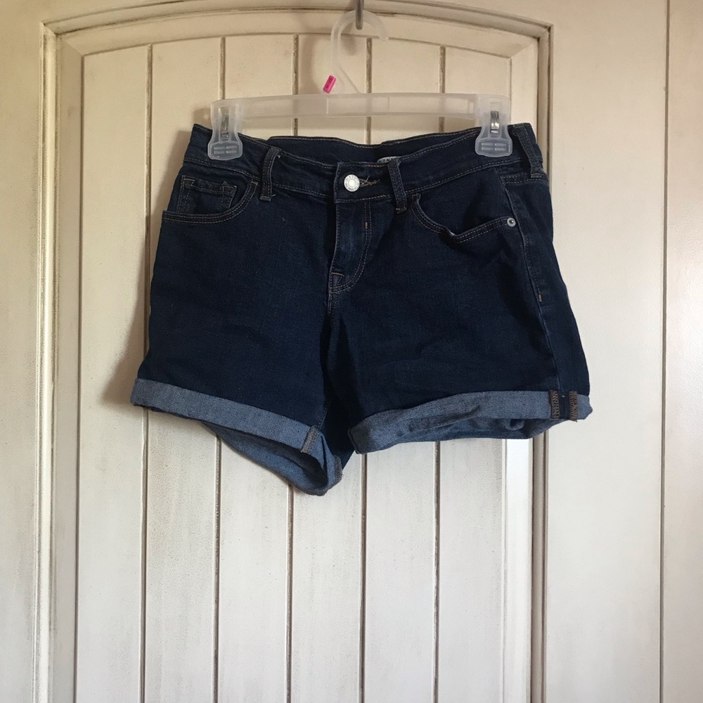 navy blue jean shorts
